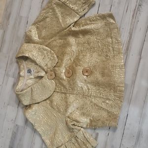 ivy jane Gold Brocade Cropped Jacket